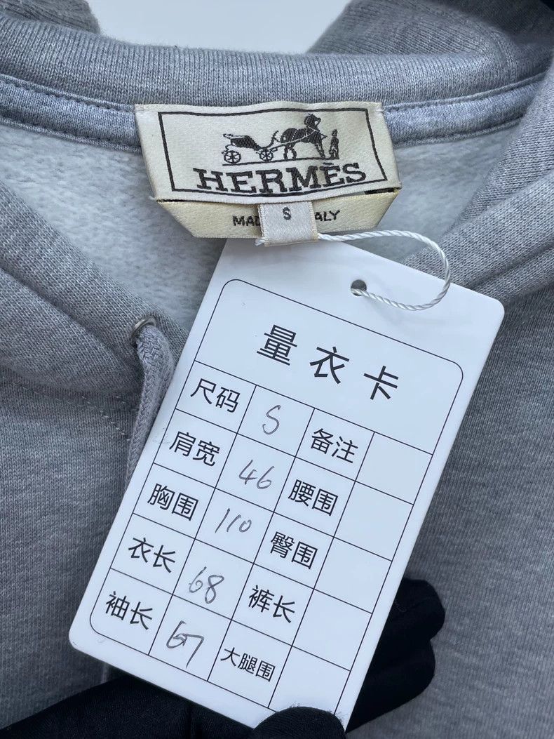 Hermes Hermes 24 gray hooded fleece Size US S / EU 44-46 / 1 - 3 Thumbnail