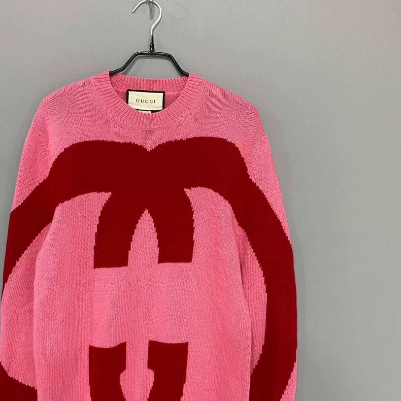Gucci gucci pink knit sweater with logo Size US XS / EU 42 / 0 - 2 Thumbnail