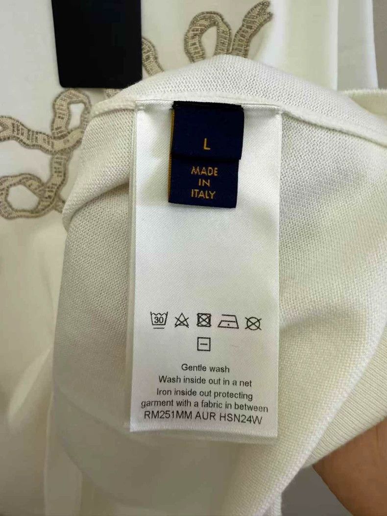 Louis Vuitton LV White Snake Embroidery Short Sleeve Size US L / EU 52-54 / 3 - 3 Thumbnail