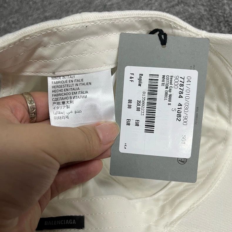 Balenciaga balenciaga white logo design cap Size ONE SIZE - 4 Thumbnail