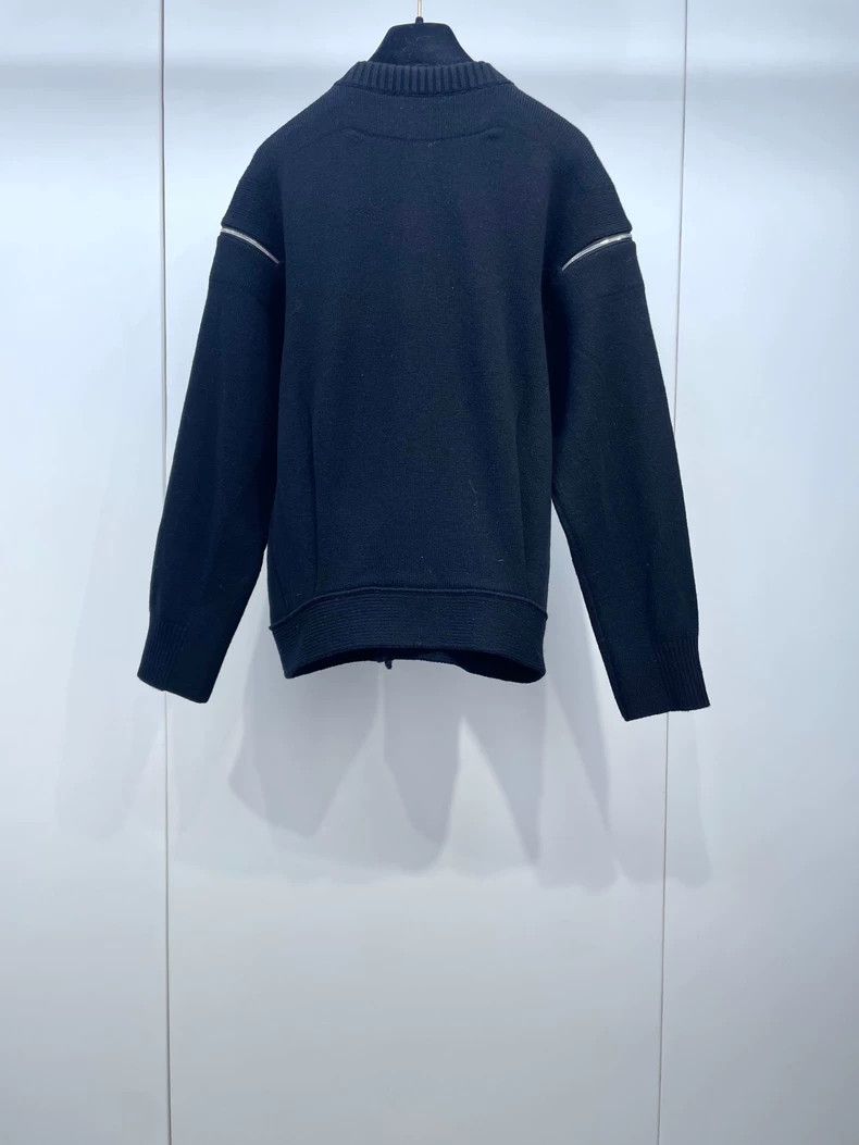 Chanel Chanel Black Zip Knit Jacket Size US S / EU 44-46 / 1 - 2 Thumbnail