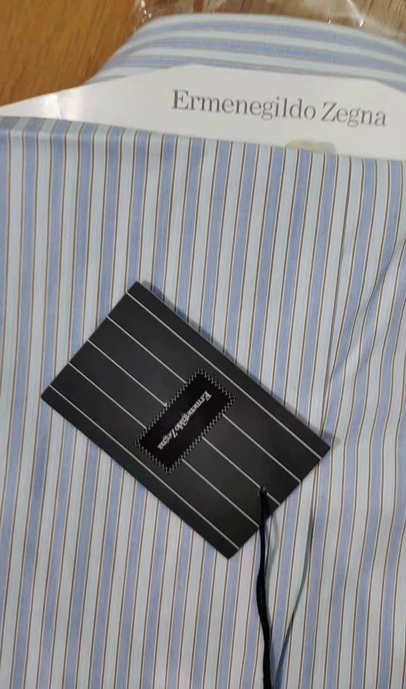 Ermenegildo Zegna Ermenegildo Zegna Men's Long Sleeve Shirt Size US L / EU 52-54 / 3 - 3 Thumbnail