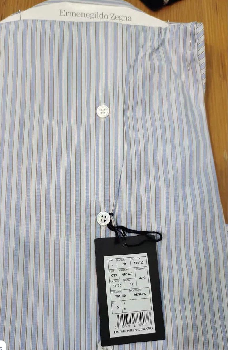 Ermenegildo Zegna Ermenegildo Zegna Men's Long Sleeve Shirt Size US L / EU 52-54 / 3 - 2 Thumbnail