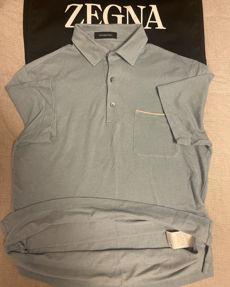 Ermenegildo Zegna Zegna light blue short sleeve polo Size US XS / EU 42 / 0 - 2 Thumbnail
