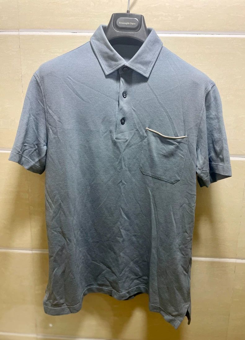 Ermenegildo Zegna Zegna light blue short sleeve polo Size US XS / EU 42 / 0 - 3 Thumbnail