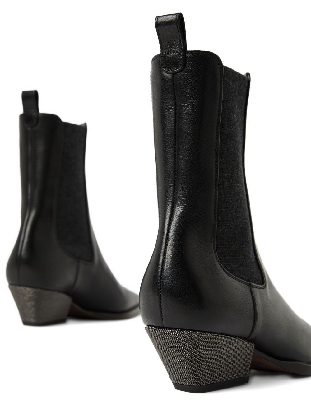 Brunello Cucinelli LEATHER BOOTS Size US 7.5 / IT 37.5 - 3 Thumbnail
