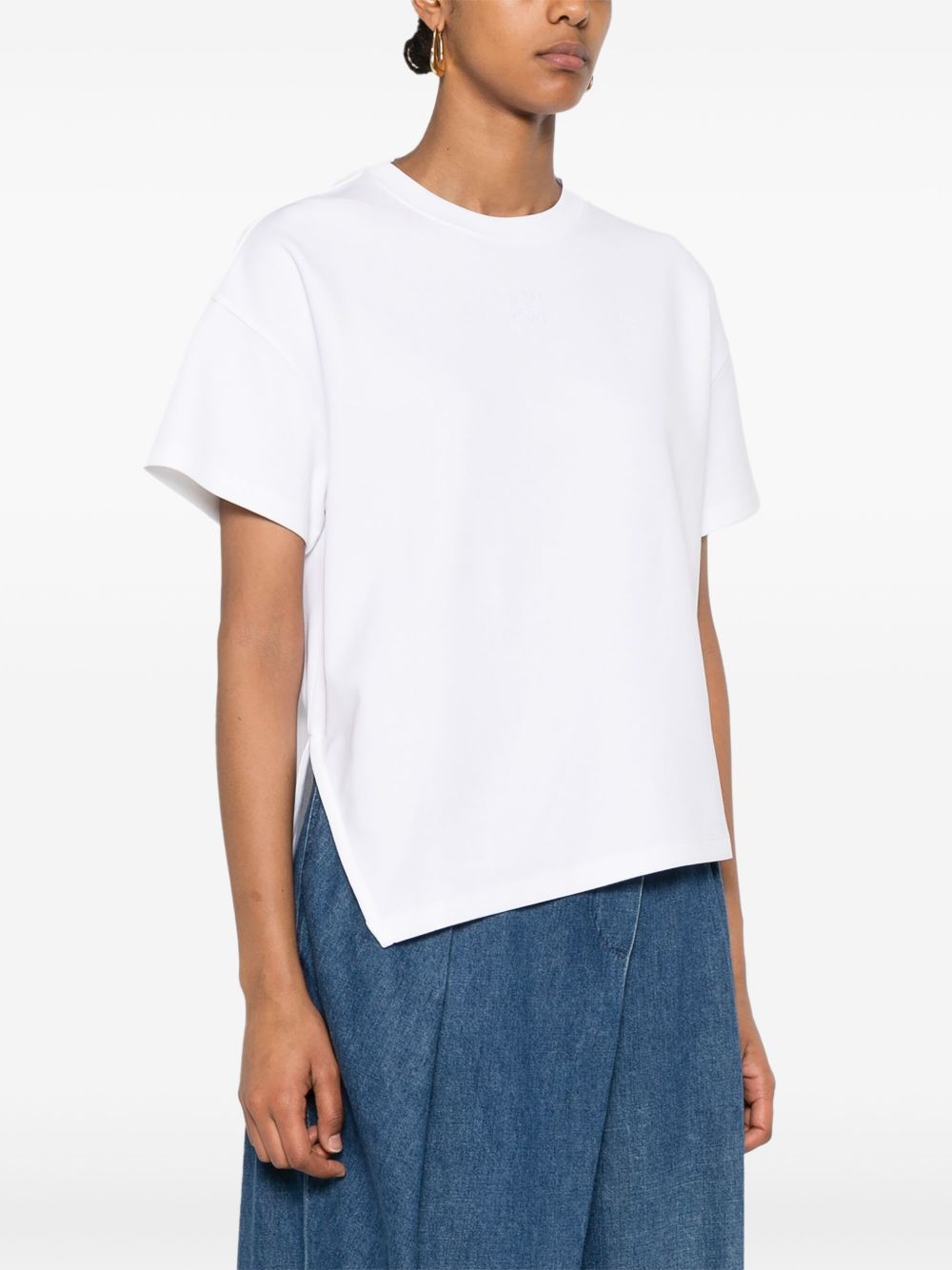 Loewe ASYMMETRIC COTTON T-SHIRT Size M / US 6-8 / IT 42-44 - 2 Thumbnail