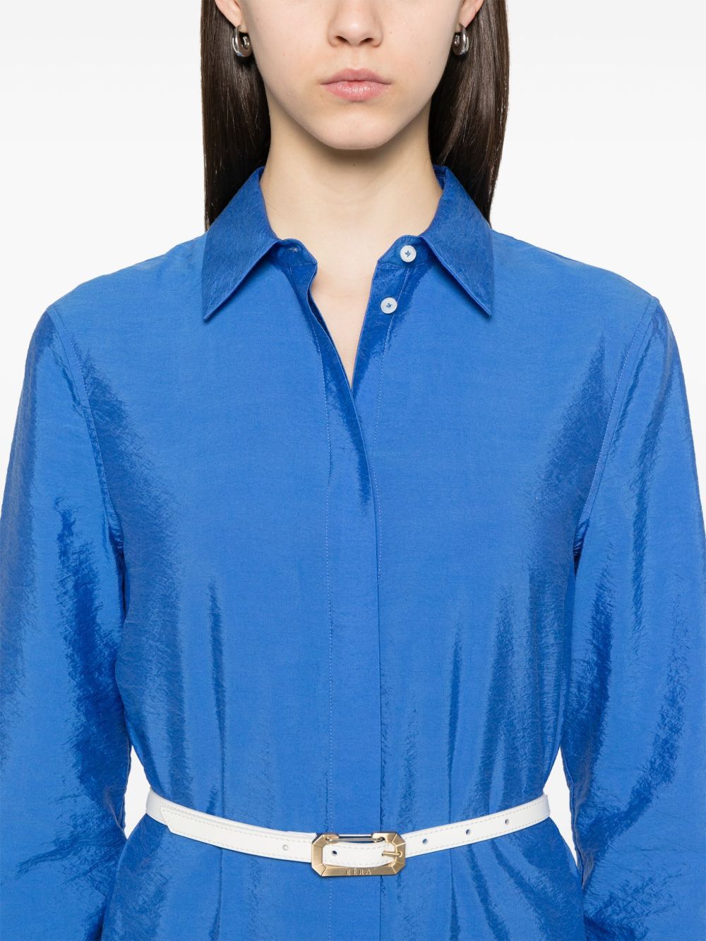 Toteme Blue Silk Chemisier Dress Size M / US 6-8 / IT 42-44 - 5 Thumbnail