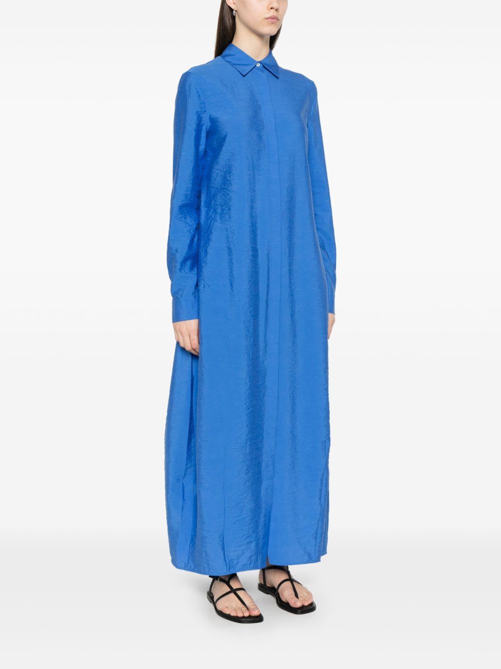 Toteme Blue Silk Chemisier Dress Size M / US 6-8 / IT 42-44 - 3 Thumbnail