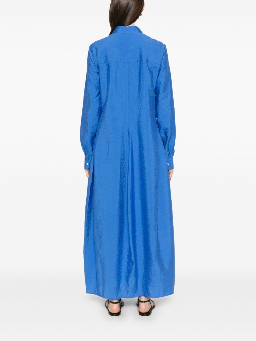 Toteme Blue Silk Chemisier Dress Size M / US 6-8 / IT 42-44 - 4 Thumbnail