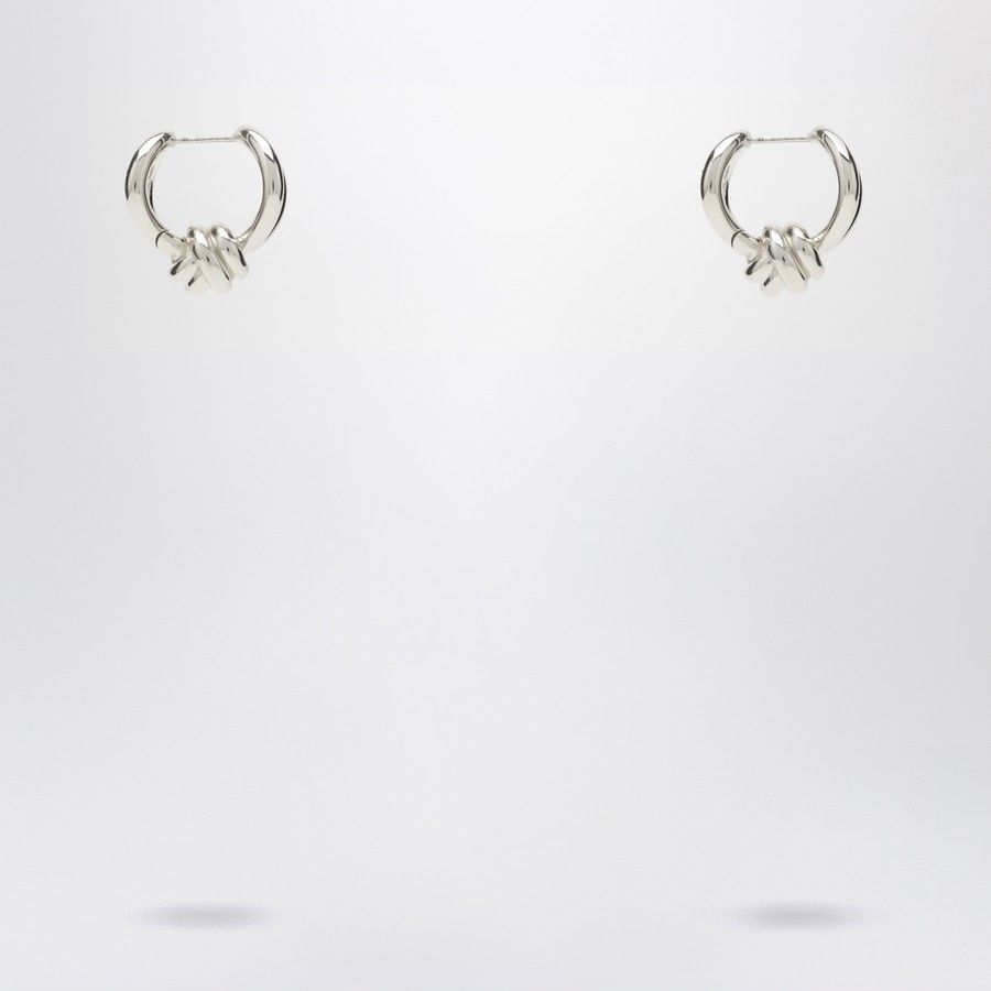 Bottega Veneta Silver earrings with Knot detail. Size ONE SIZE - 4 Thumbnail