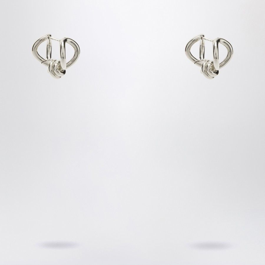 Bottega Veneta Silver earrings with Knot detail. Size ONE SIZE - 3 Thumbnail