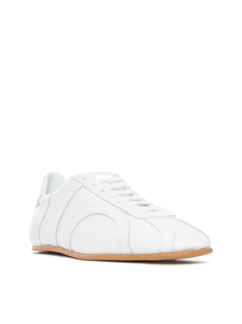 Toteme COTTON CANVAS SNEAKERS WITH LEATHER INSERTS Size US 5 / IT 35 - 2 Thumbnail
