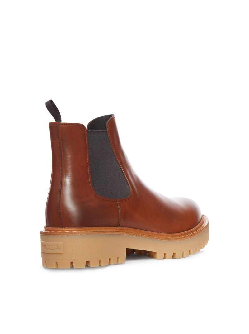 Prada SMOOTH CALF LEATHER ANKLE BOOTS Size US 10 / EU 43 - 3 Thumbnail