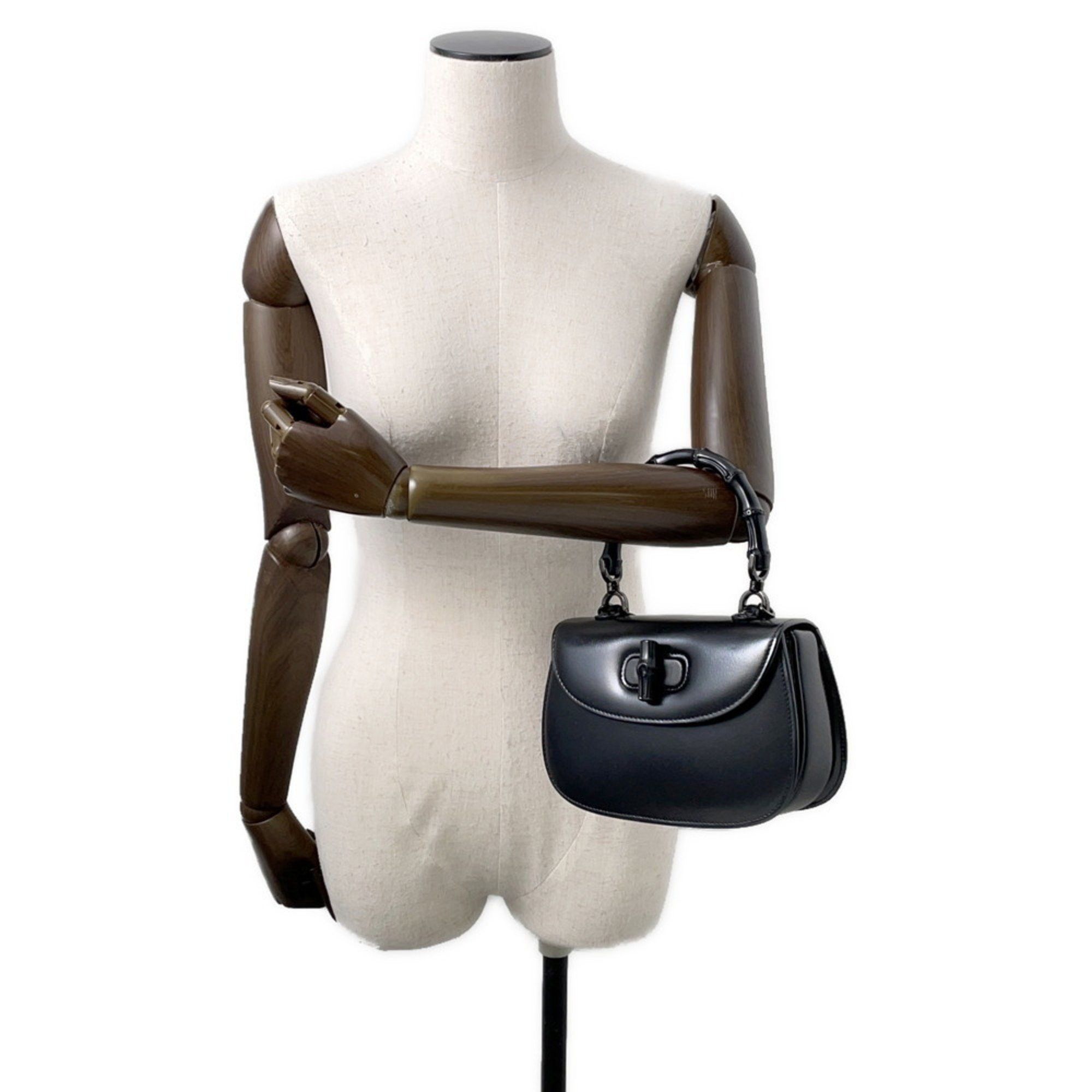 Handbag Bamboo 1947 Small 675797  2way Black Bags Luggage