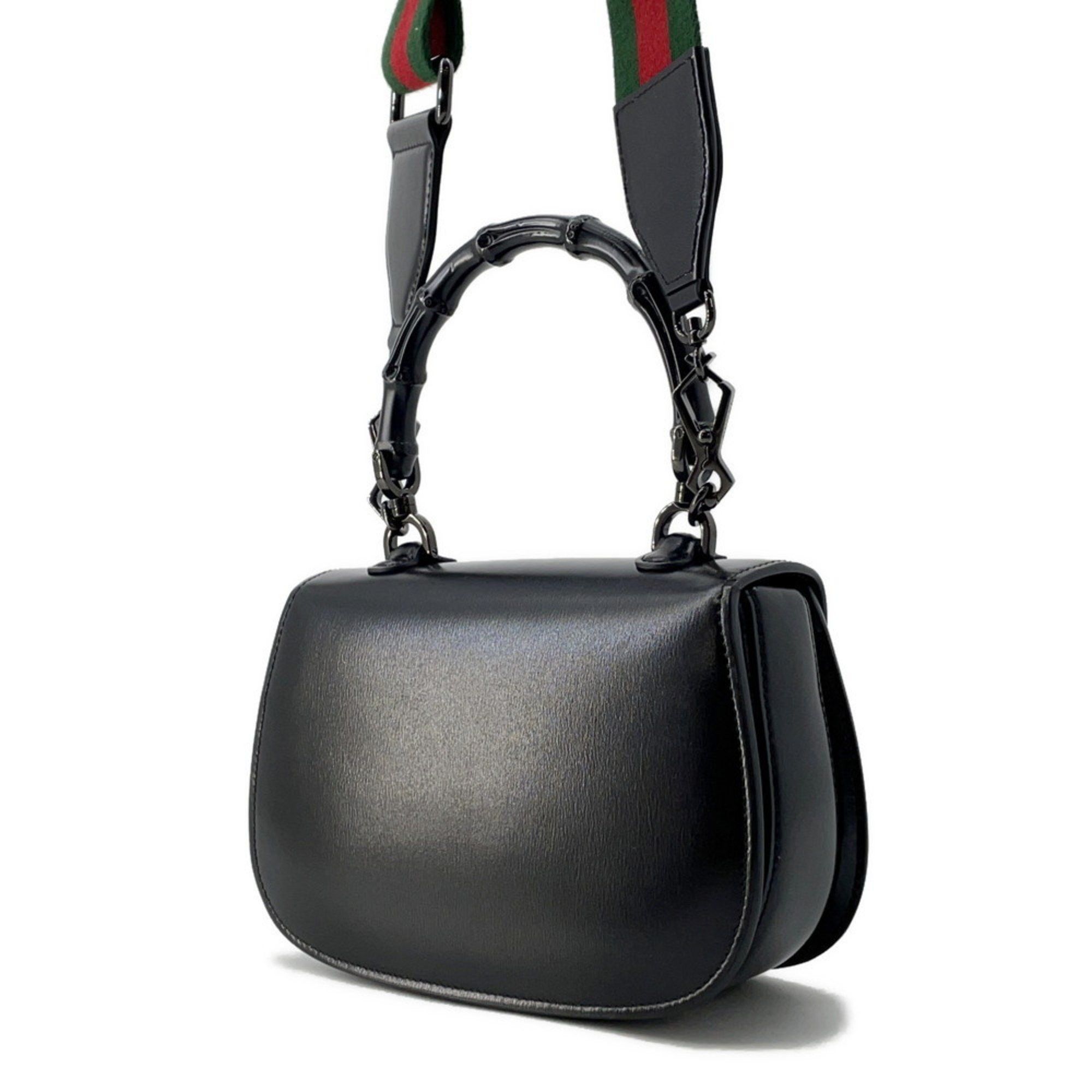 Handbag Bamboo 1947 Small 675797  2way Black Bags Luggage