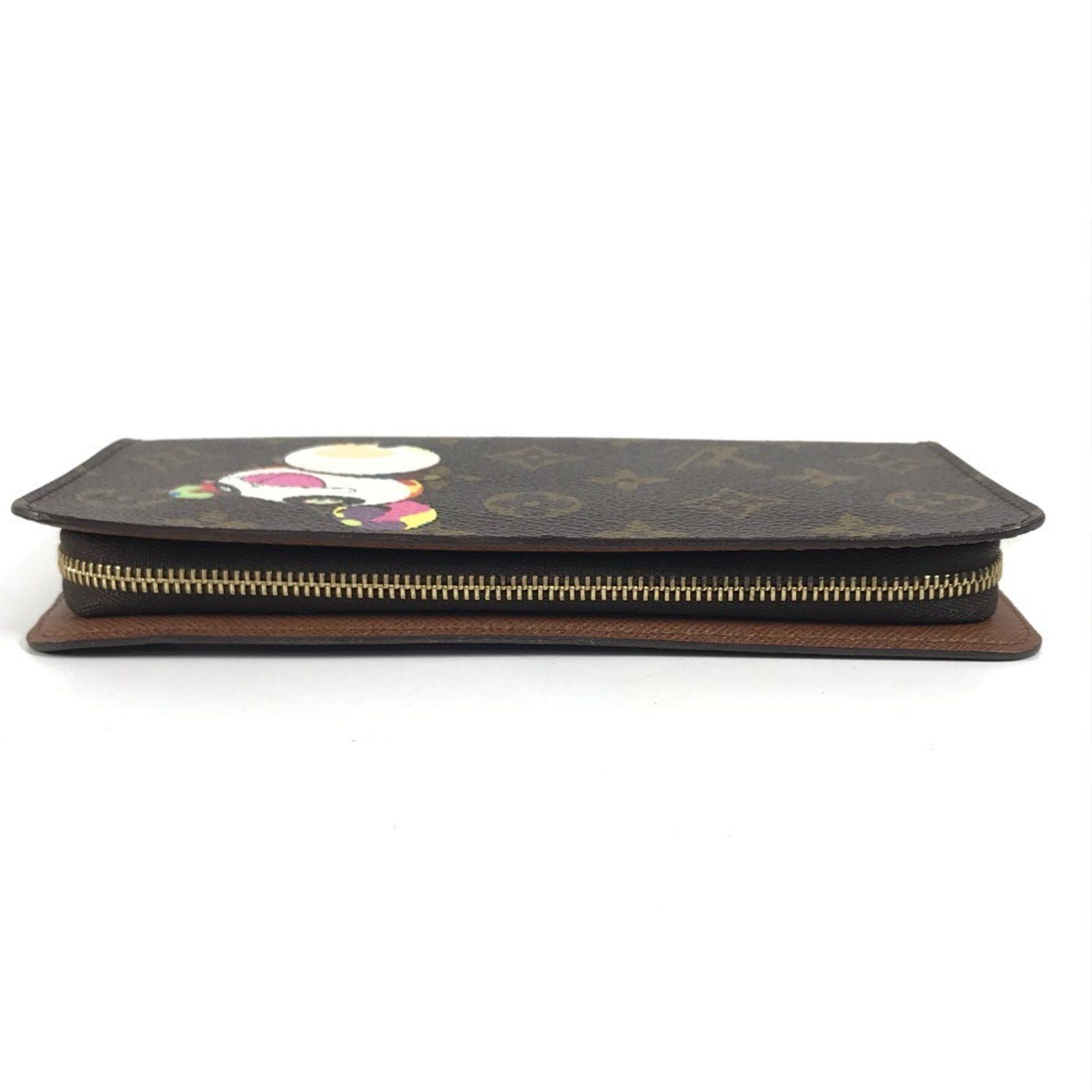Louis Vuitton LOUIS VUITTON M61729 Monogram Panda Takashi Murakami Portemone Zip Long Wallet Round Zipper Canvas Women's Brown Like New Size ONE SIZE - 8 Thumbnail
