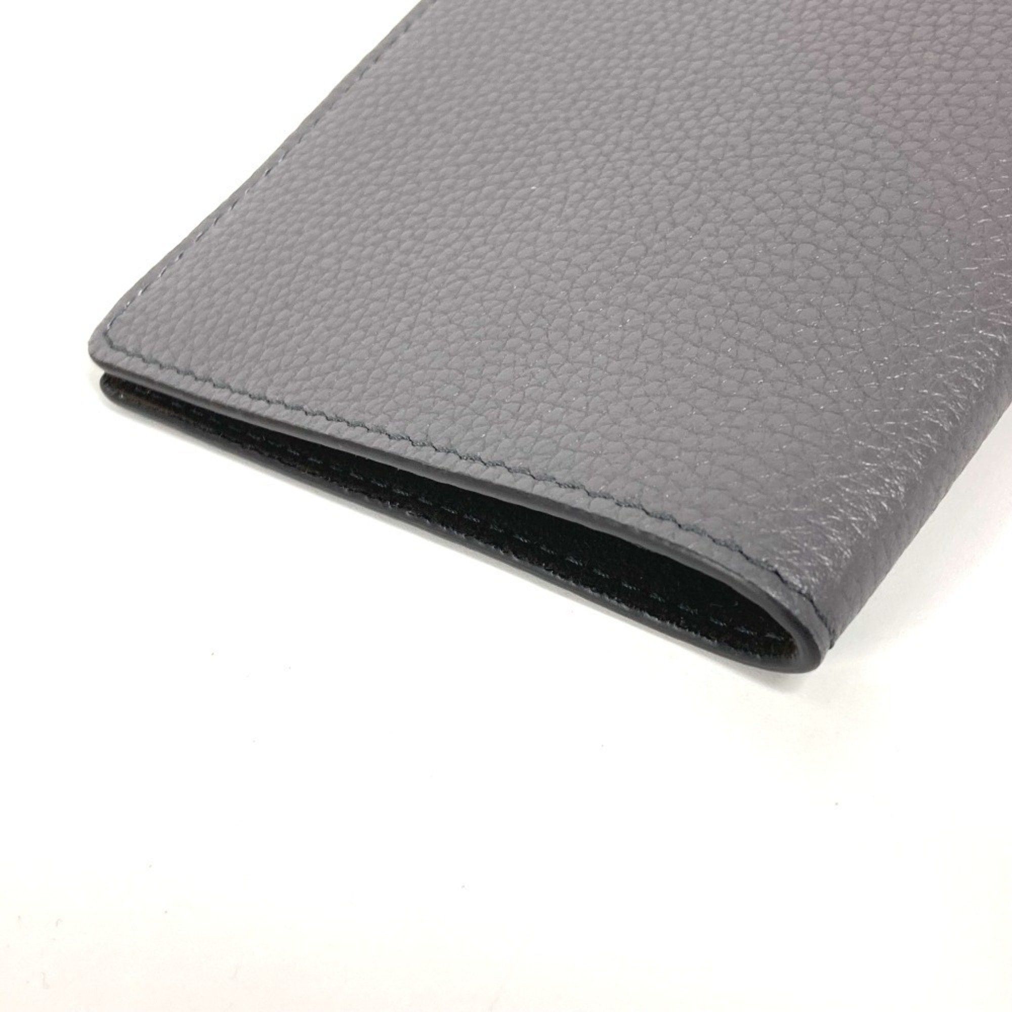 Fendi FENDI Logo Cover Stationery Passport Case Leather Men's Women's Grey Size ONE SIZE - 9 Thumbnail