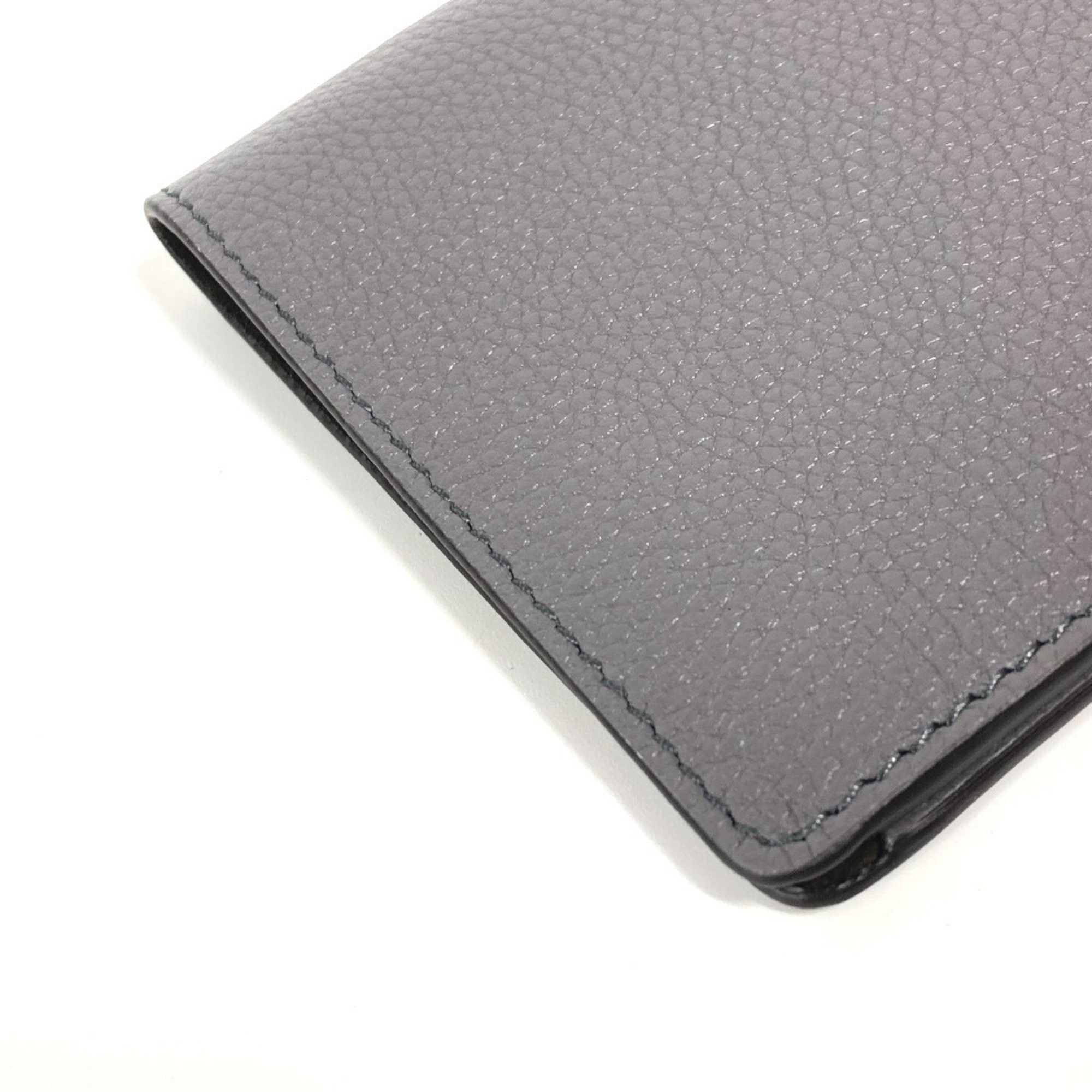 Fendi FENDI Logo Cover Stationery Passport Case Leather Men's Women's Grey Size ONE SIZE - 7 Thumbnail