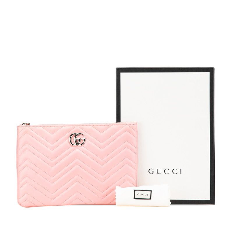 Gucci Gucci Gucci GG Marmont Leather Clutch Bag Leather Clutch Bag 525541 Size ONE SIZE - 13 Thumbnail
