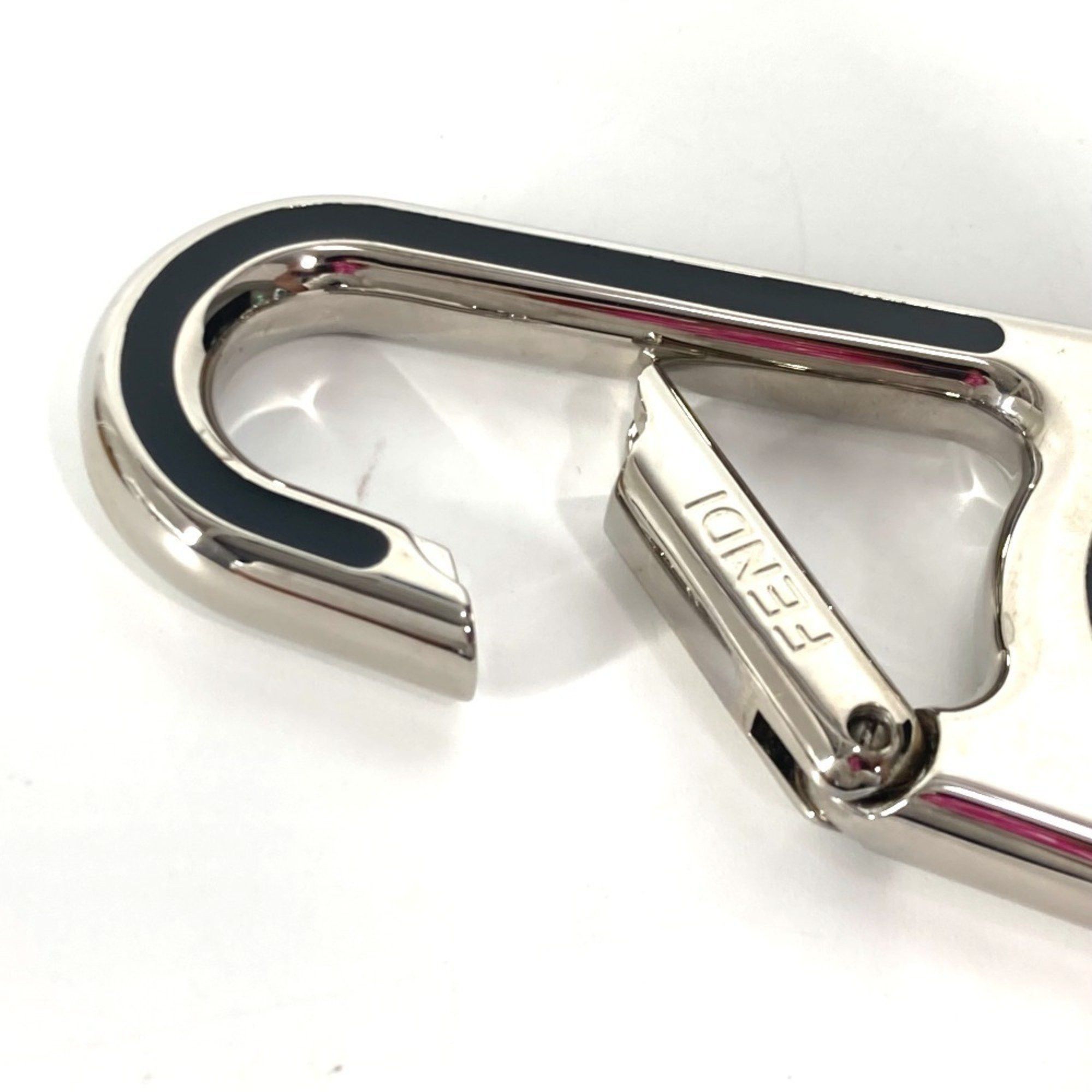Fendi FENDI Logo Carabiner with Compass Bag Charm Keychain Metal Men's Women's Silver Size ONE SIZE - 7 Thumbnail
