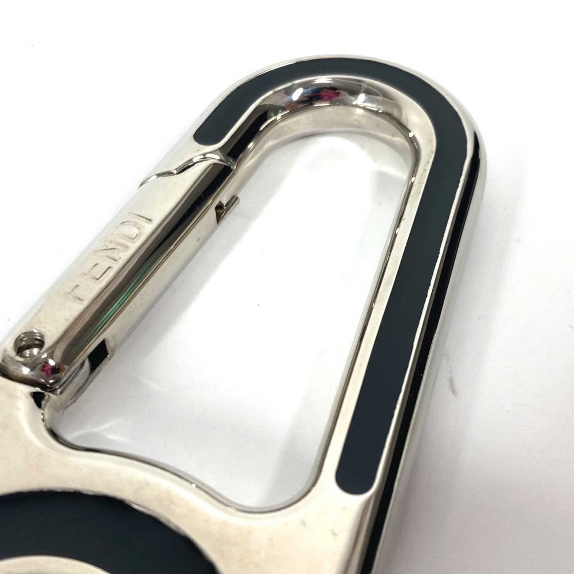 Fendi FENDI Logo Carabiner with Compass Bag Charm Keychain Metal Men's Women's Silver Size ONE SIZE - 6 Thumbnail