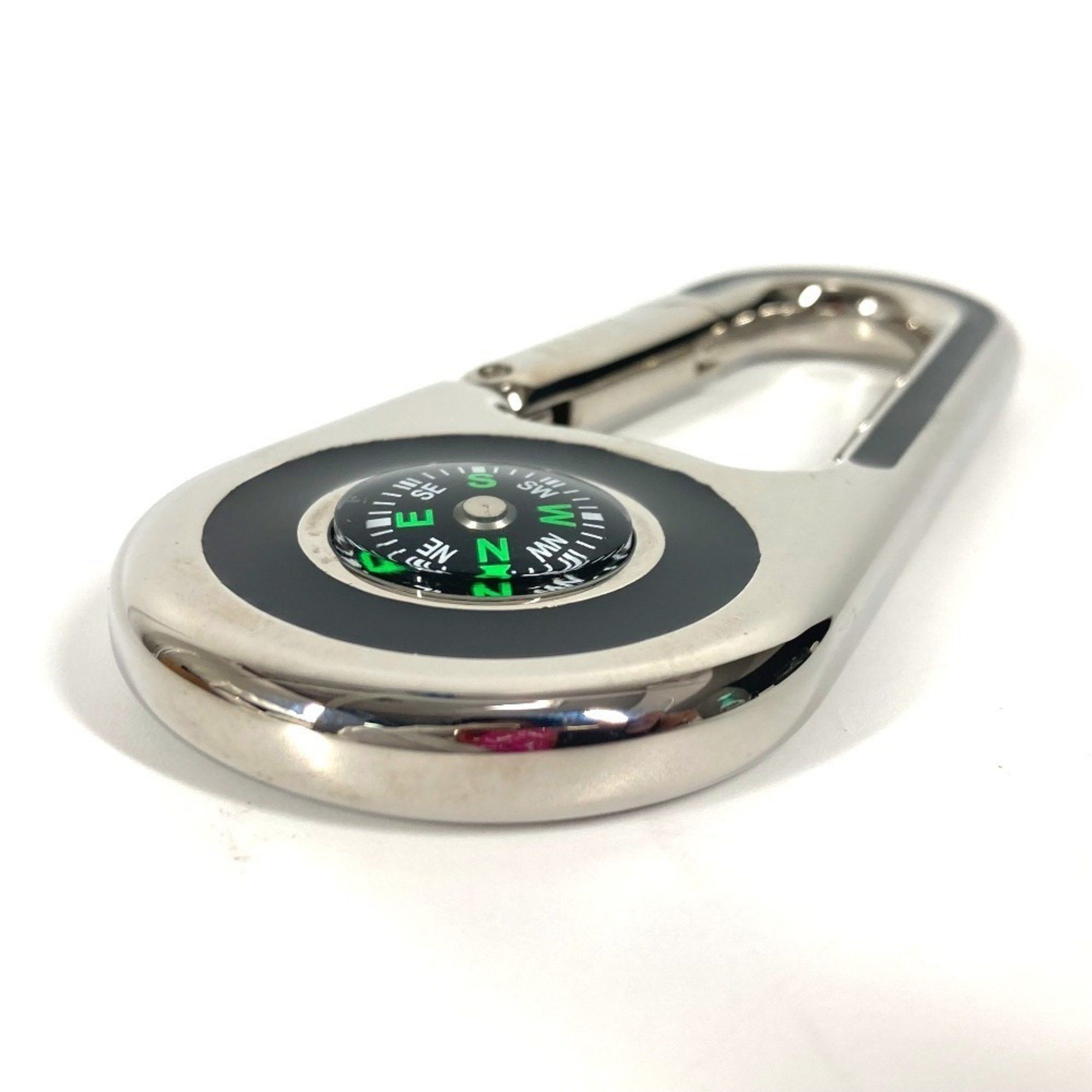 Fendi FENDI Logo Carabiner with Compass Bag Charm Keychain Metal Men's Women's Silver Size ONE SIZE - 4 Thumbnail