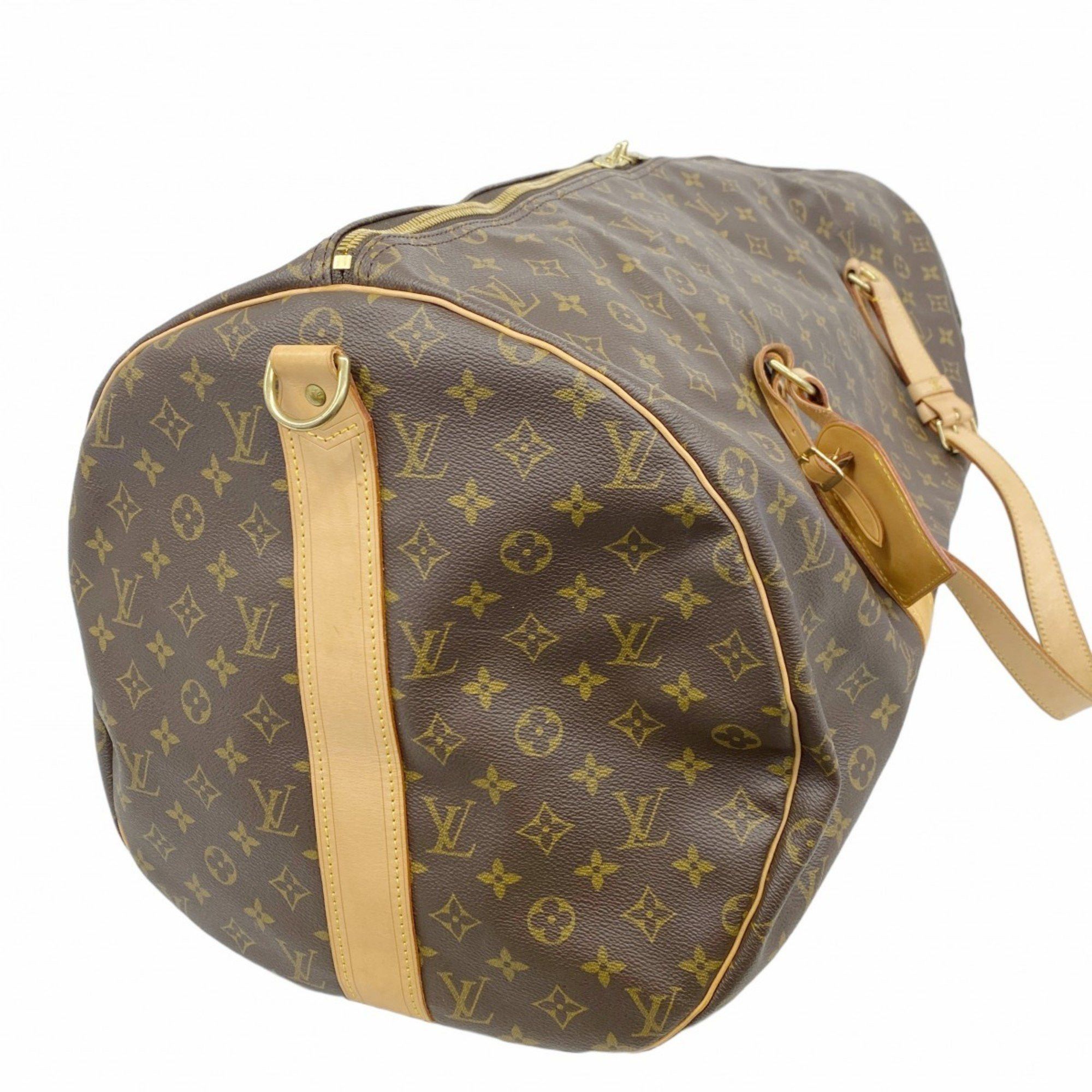 Louis Vuitton Boston Bag Monogram Sac Polochon M41222 Brown Men's