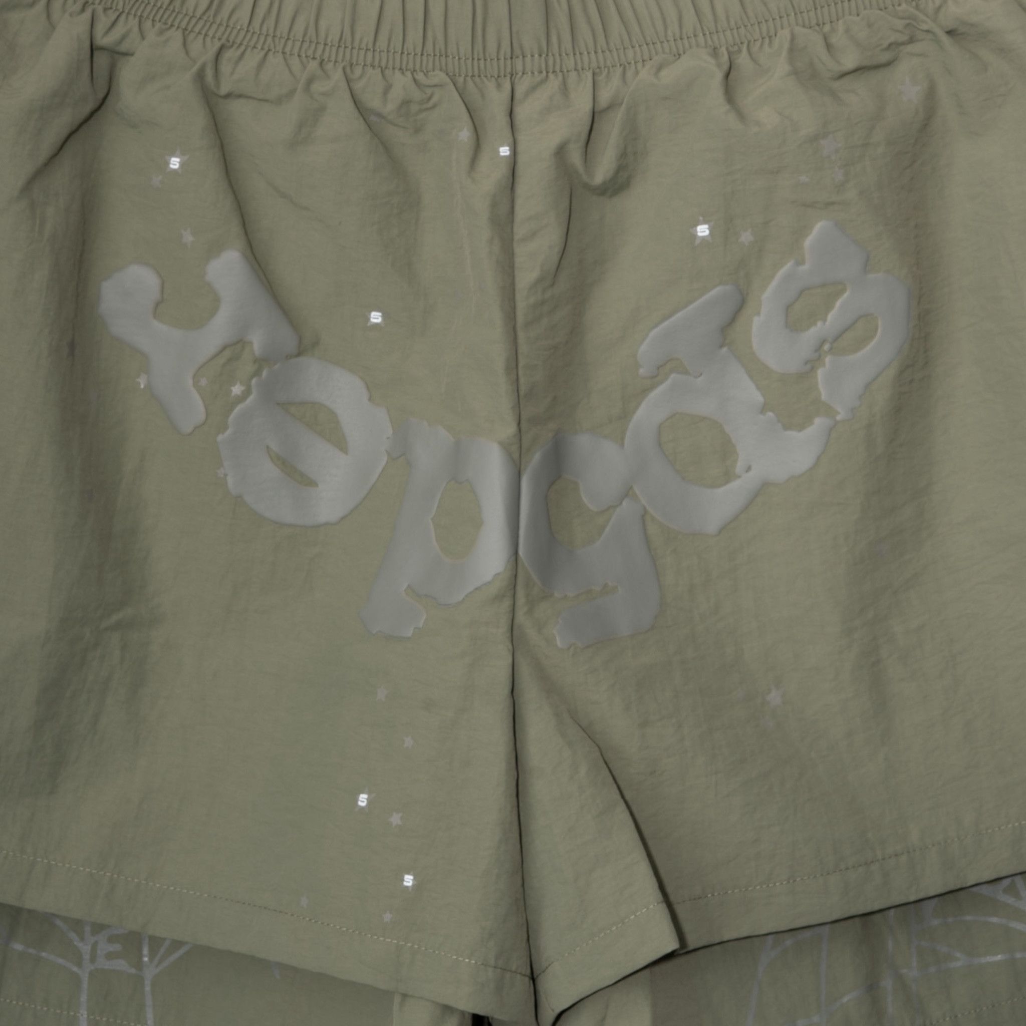 OG Web Double Layer Shorts Sage Green Menswear