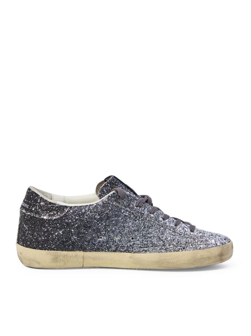Golden Goose SUPER-STAR SNEAKERS WITH GLITTER Size US 11 / IT 41 - 4 Thumbnail