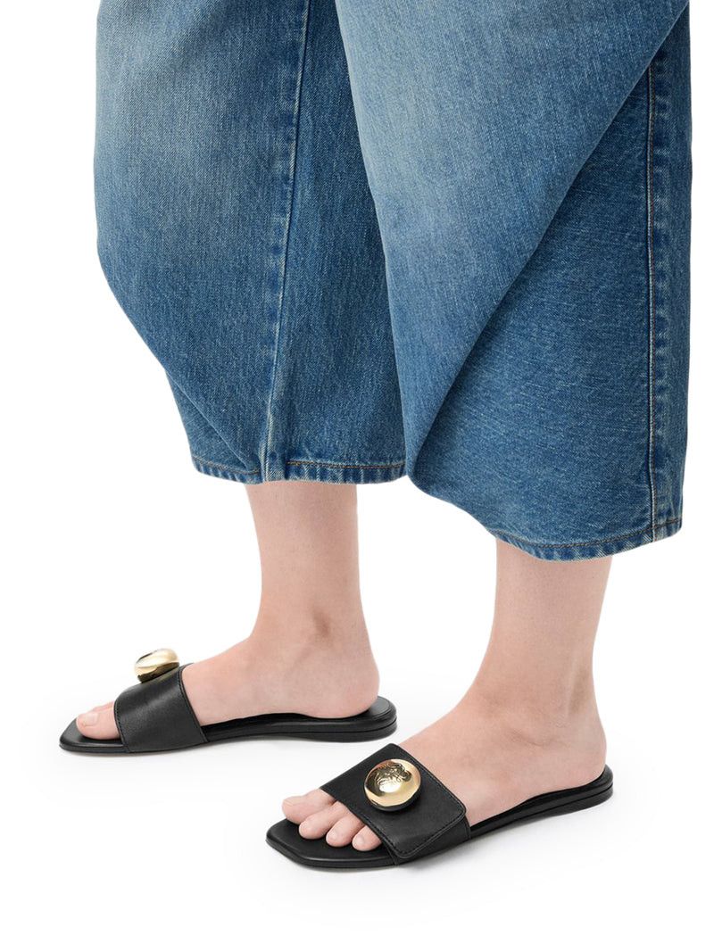 Loewe PEBBLE CALFSKIN SLIDE Size US 7 / IT 37 - 2 Thumbnail