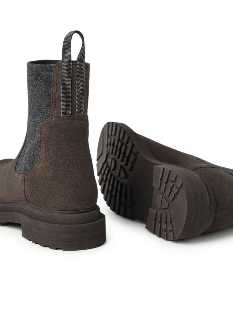 Brunello Cucinelli SUEDE BOOT WITH MESH INSERT Size US 10 / IT 40 - 5 Thumbnail