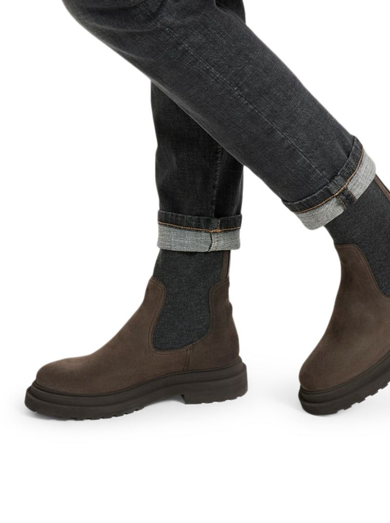 Brunello Cucinelli SUEDE BOOT WITH MESH INSERT Size US 10 / IT 40 - 2 Thumbnail