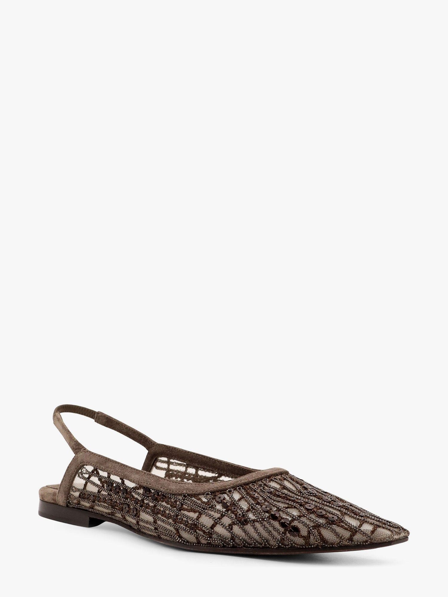 Glistening abstract embroidery suede flats slingback it 39 Flats