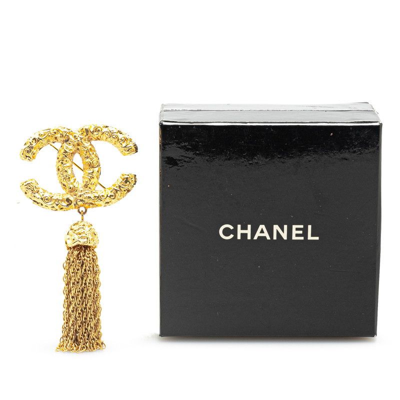 Chanel Chanel Chanel Coco Mark Lava Tassel Brooch Metal Brooch Size ONE SIZE - 5 Thumbnail