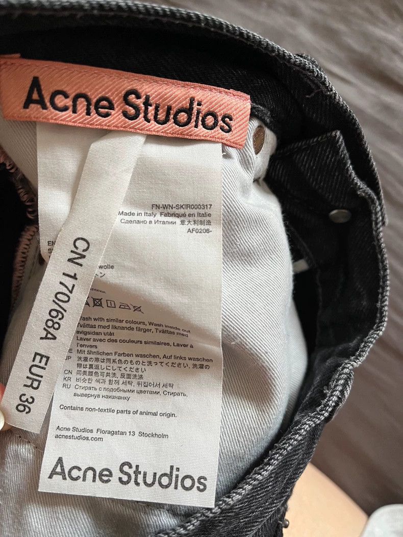 Acne Studios Acne Studios Black Denim Mini Skirt Size US 36 / EU 52 - 3 Thumbnail