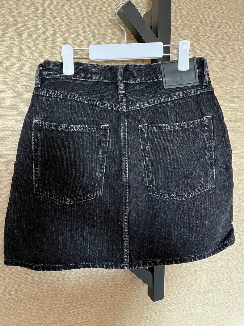 Acne Studios Acne Studios Black Denim Mini Skirt Size US 36 / EU 52 - 2 Thumbnail
