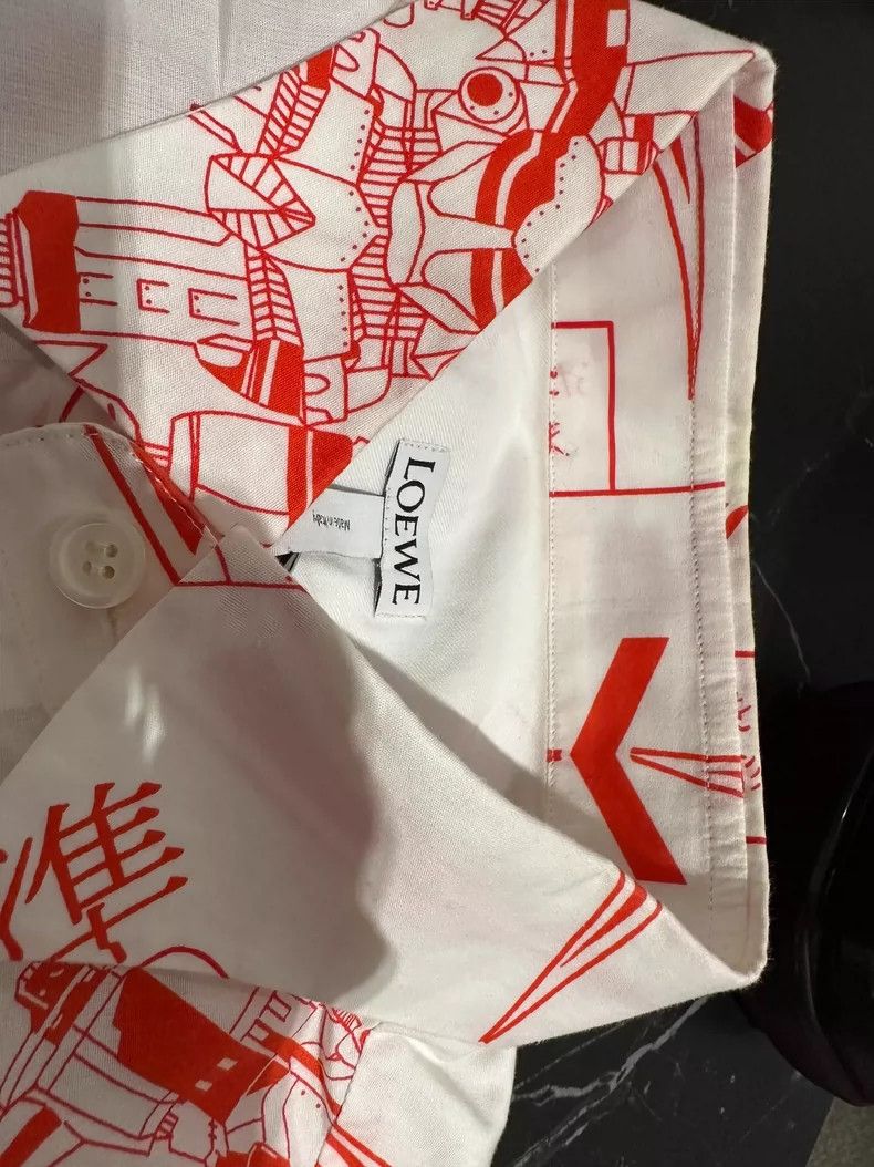 Loewe Loewe Men's Graphic Print Button-Up Shirt Size US M / EU 48-50 / 2 - 5 Thumbnail