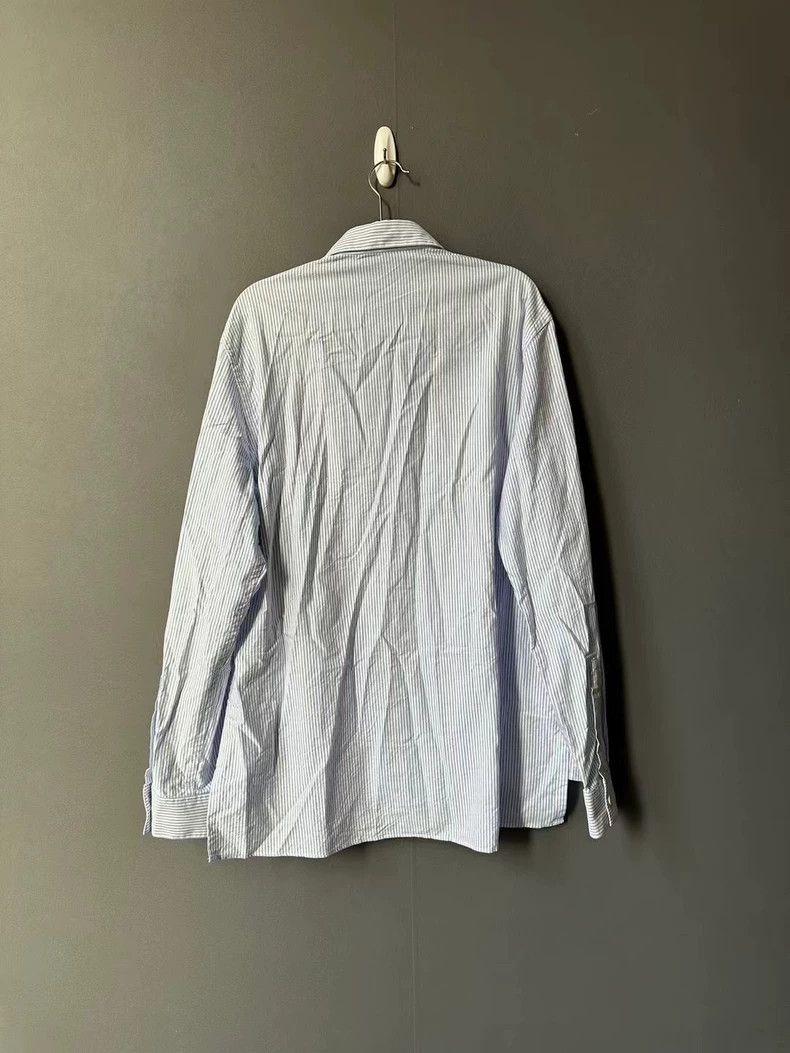 Loewe loewe striped shirt with leather patch Size US L / EU 52-54 / 3 - 2 Thumbnail