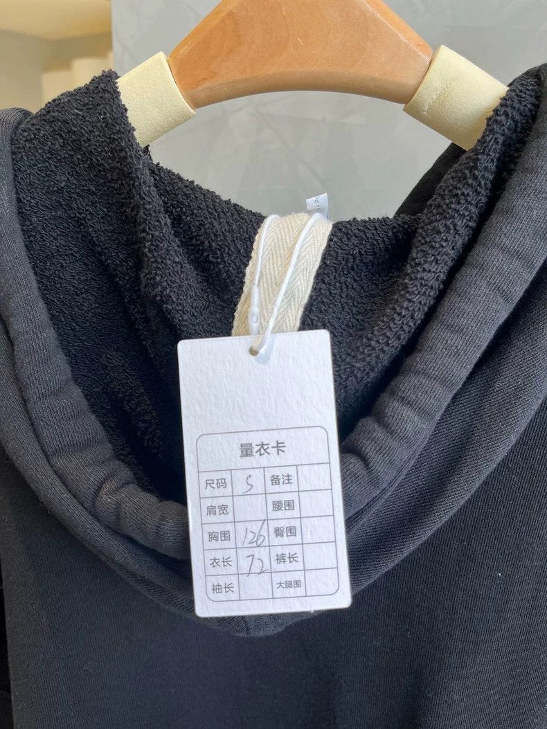 loewe black hoodie with logo embroidery
