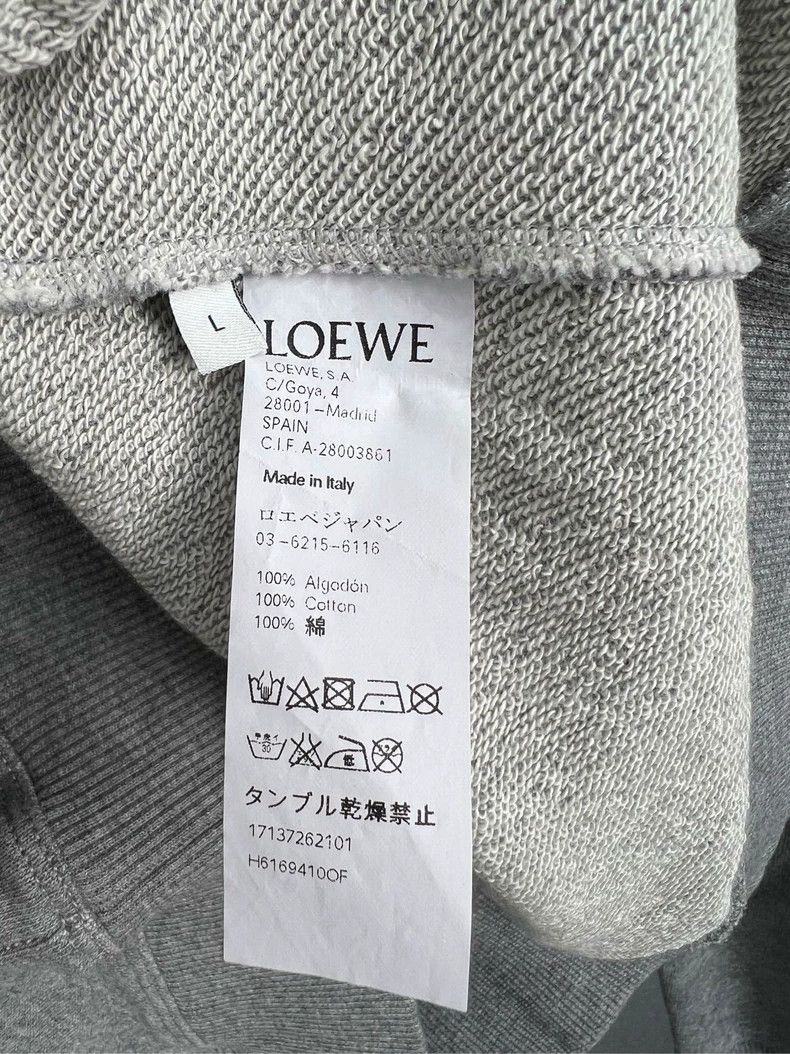 Loewe loewe embroidered logo grey sweatshirt Size US L / EU 52-54 / 3 - 4 Thumbnail