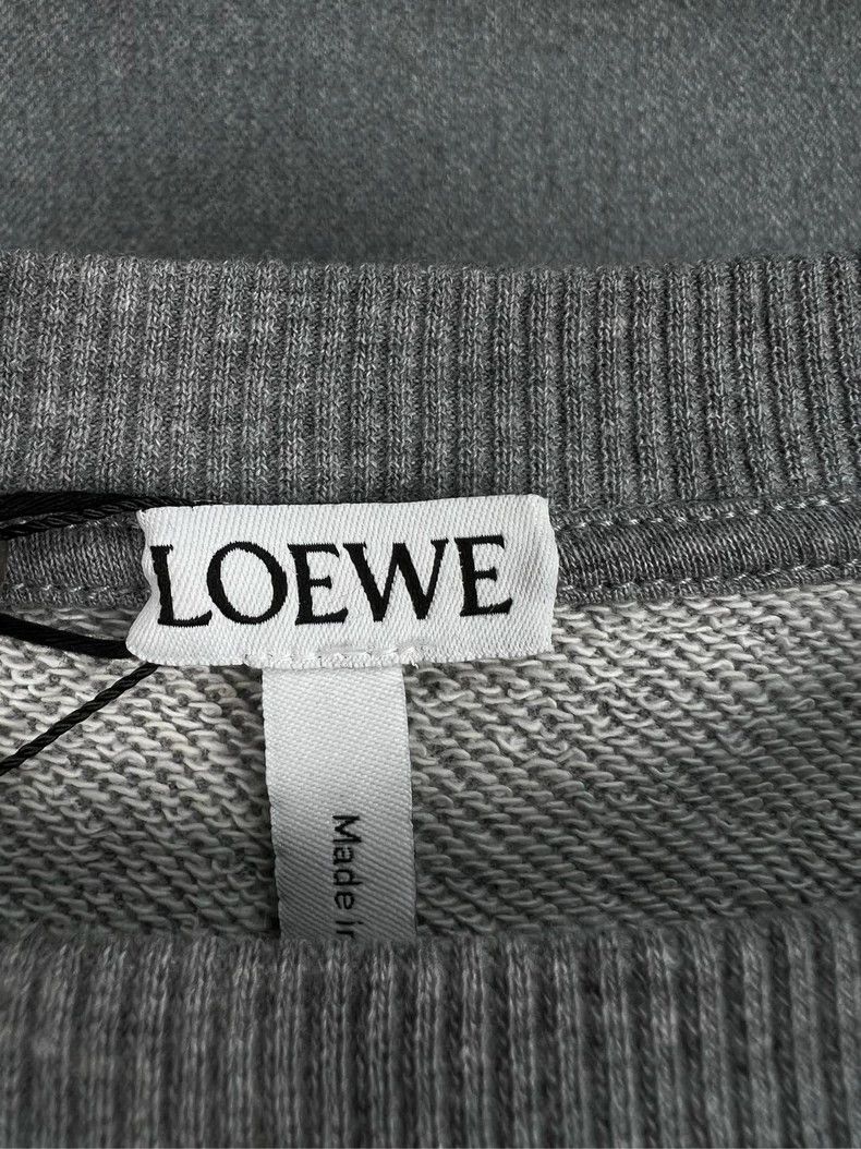 Loewe loewe embroidered logo grey sweatshirt Size US L / EU 52-54 / 3 - 3 Thumbnail