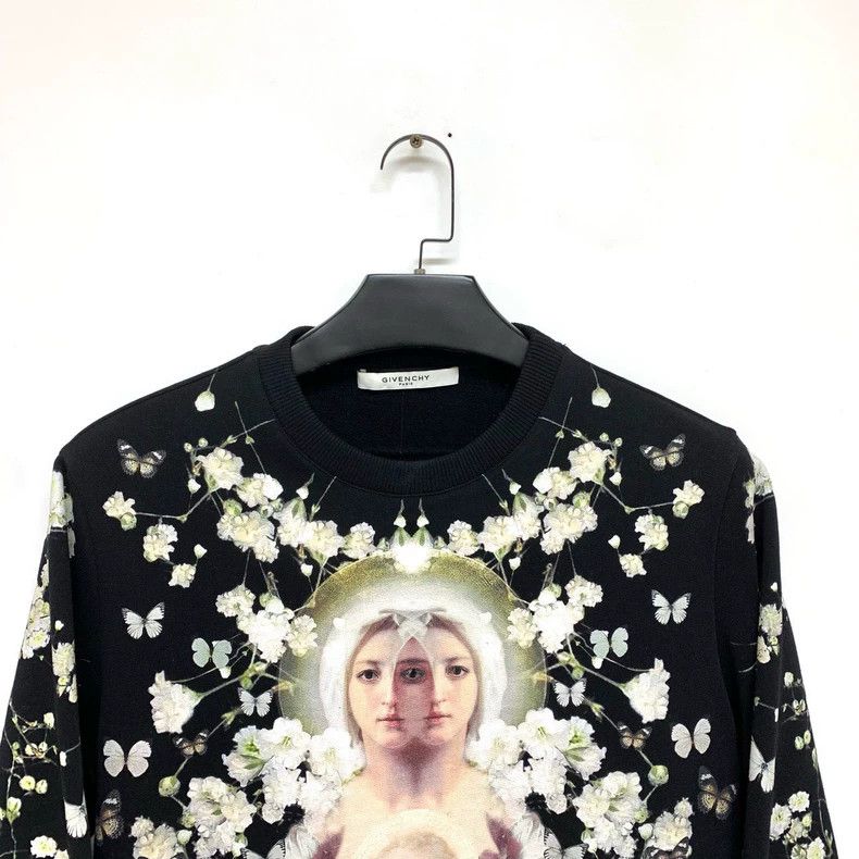 Givenchy Givenchy Black Floral Pattern Sweatshirt XS Size US XS / EU 42 / 0 - 3 Thumbnail