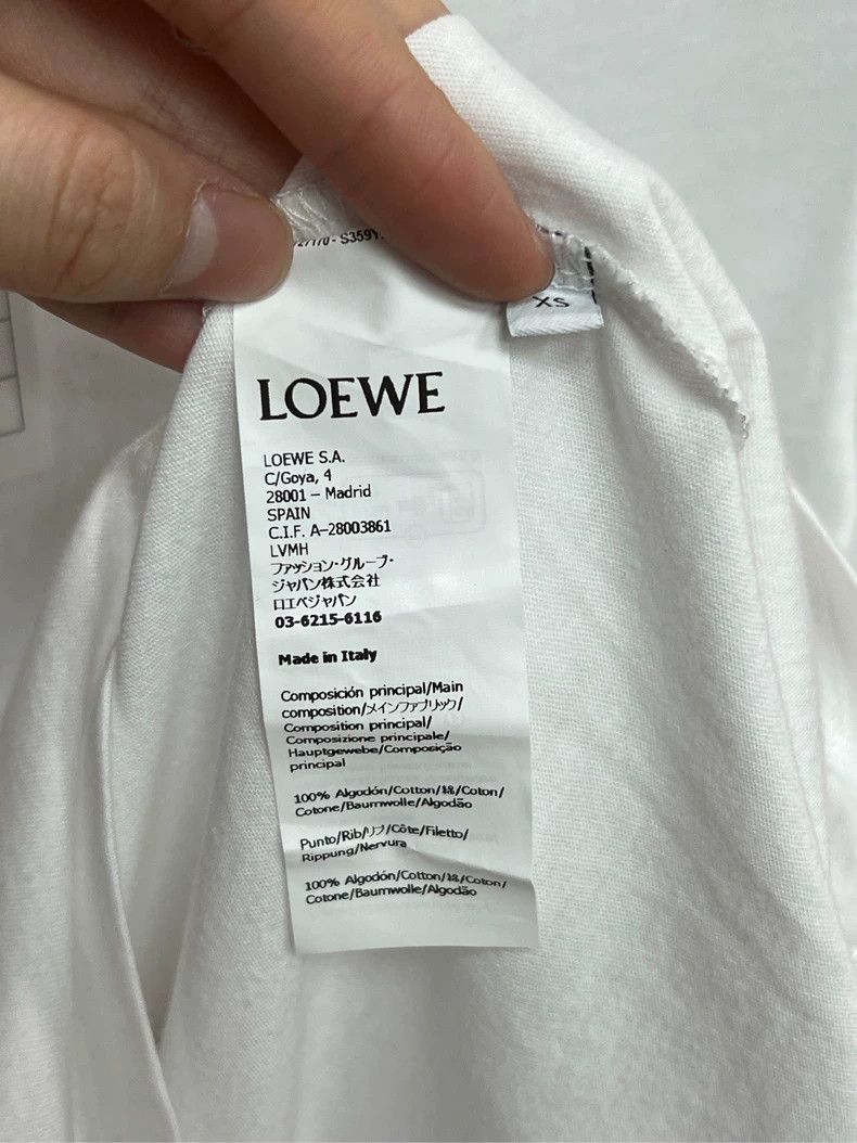 Loewe white short sleeve t-shirt with logo Size US XS / EU 42 / 0 - 4 Thumbnail