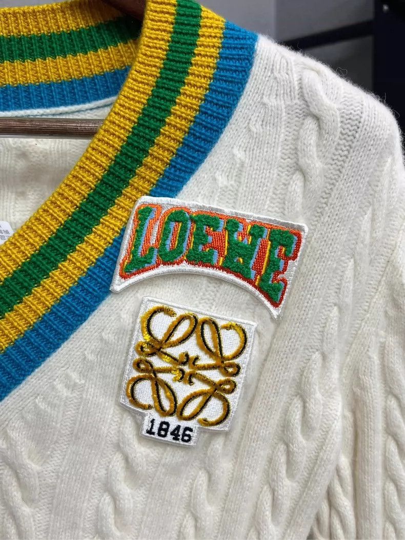 Loewe Loewe Cable Knit Logo Sweater Size US S / EU 44-46 / 1 - 3 Thumbnail