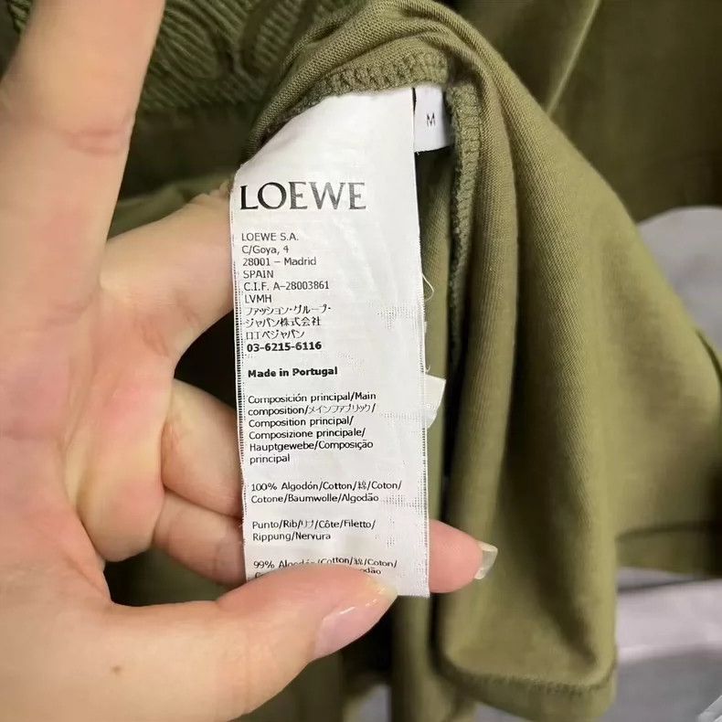 Loewe loewe olive green logo print t-shirt Size US M / EU 48-50 / 2 - 3 Thumbnail