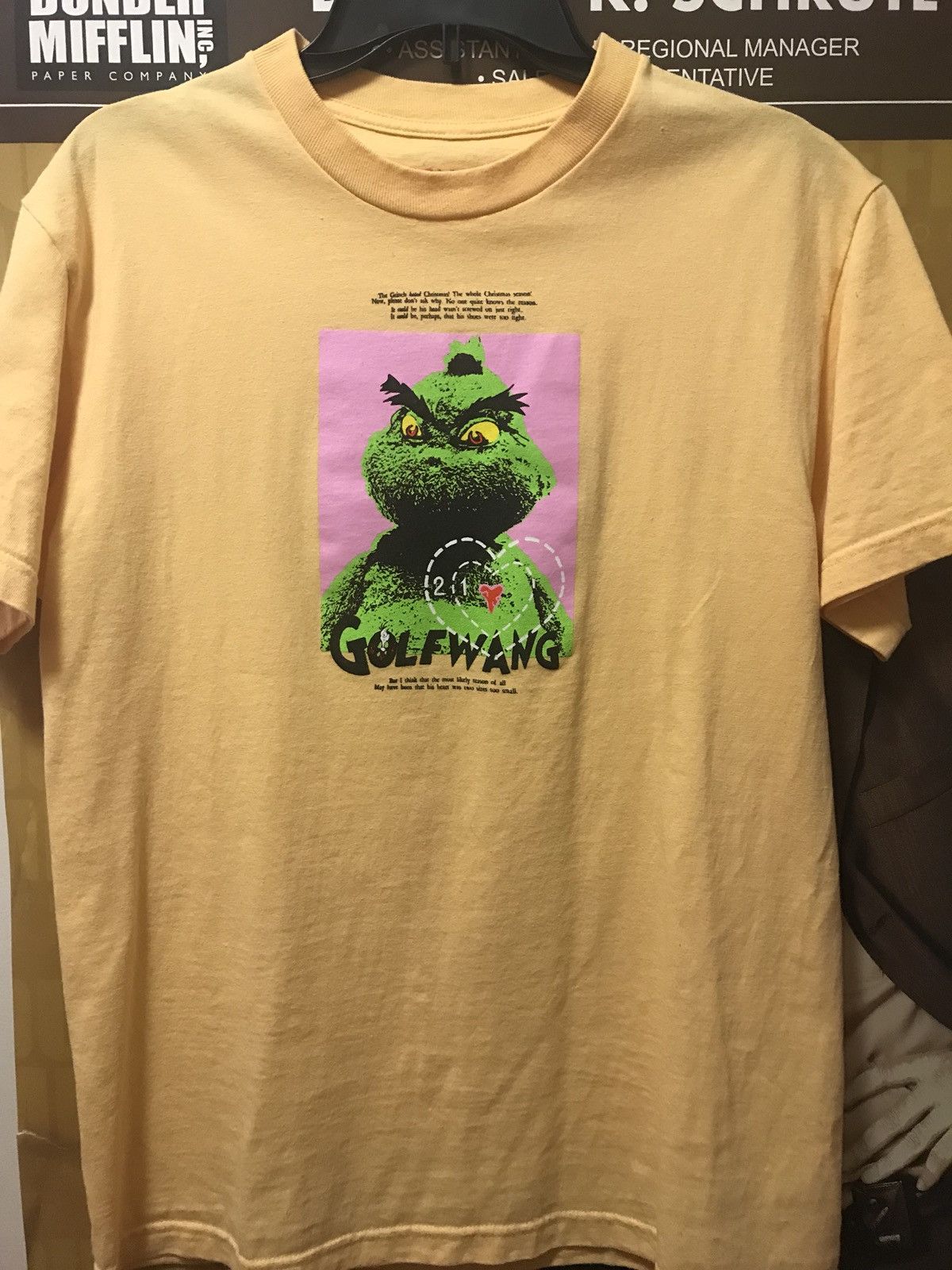 image of Golf Wang Grinch Tee Yellow, Men's (Size Medium)