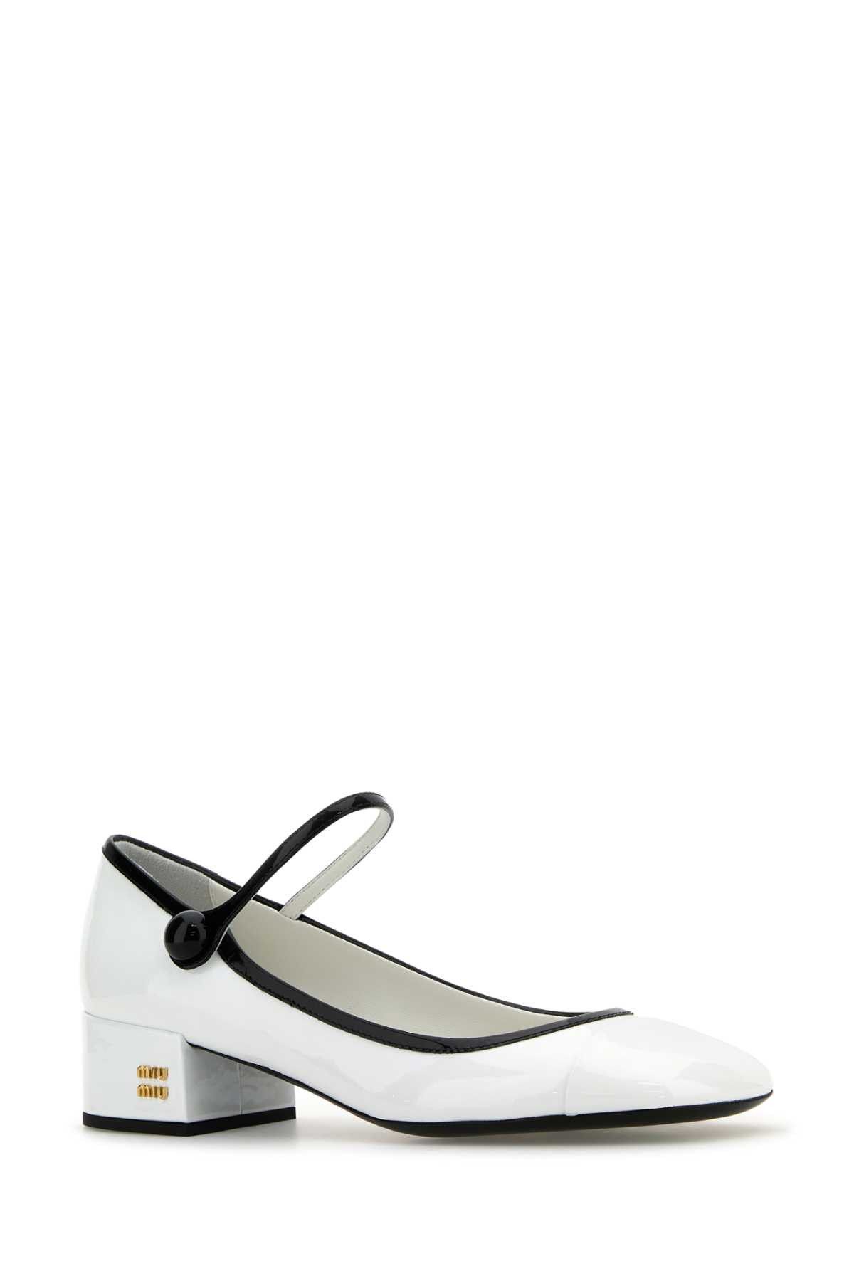 Miu Miu White Leather Pumps Size US 10 / IT 40 - 2 Thumbnail