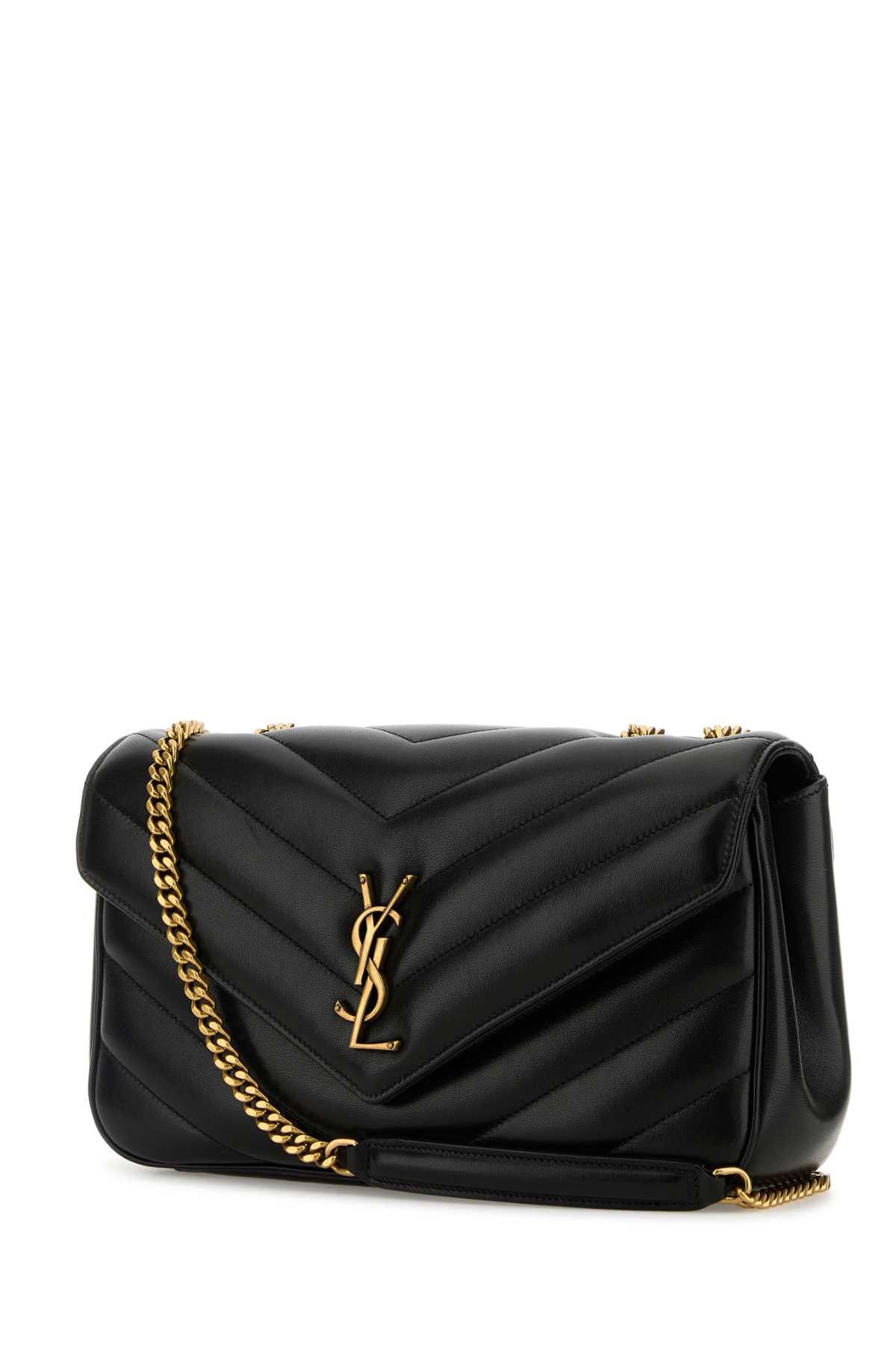 Saint Laurent Paris Black Leather Medium Loulou Shoulder Bag Size ONE SIZE - 2 Thumbnail