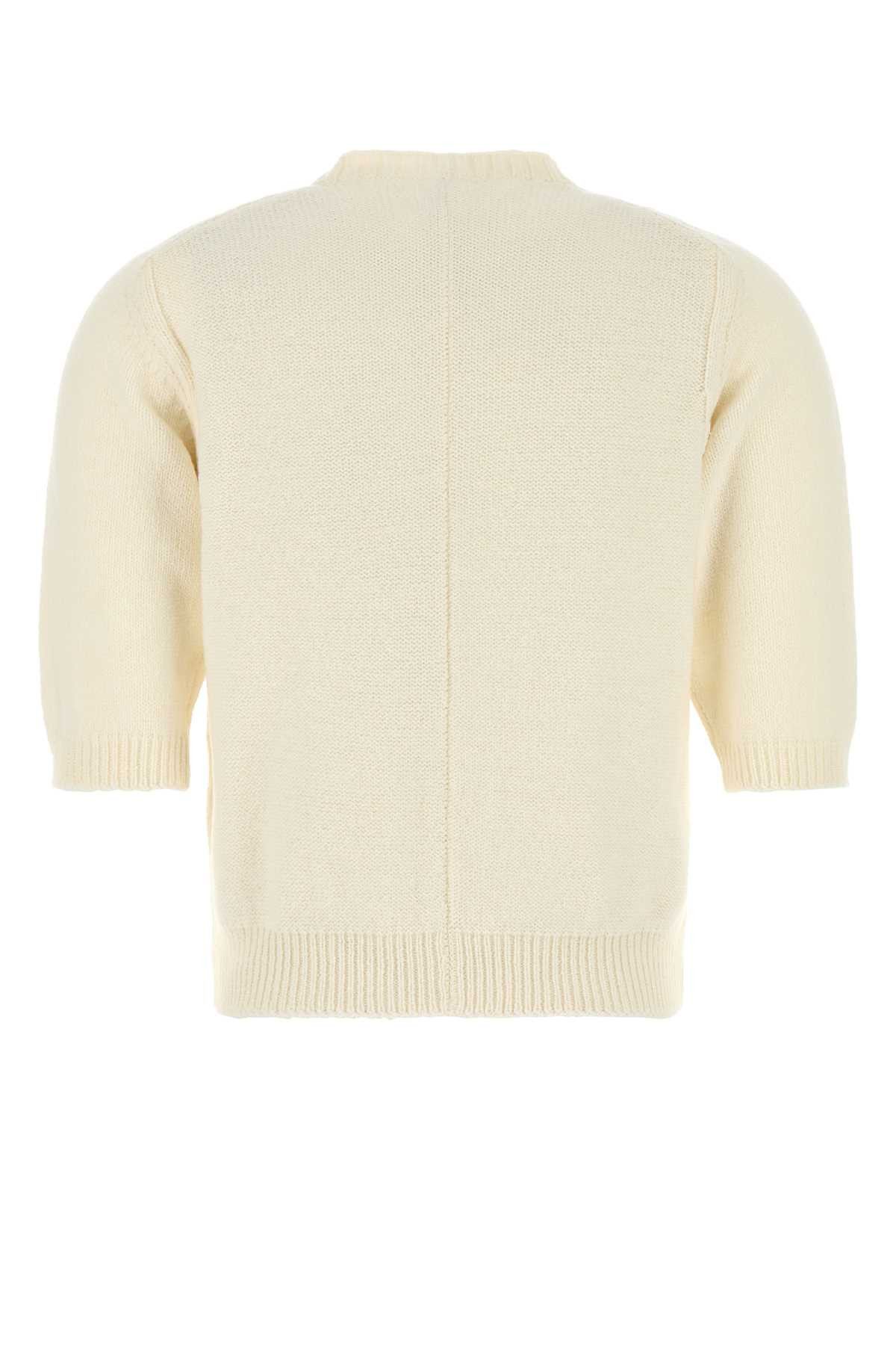 Bottega Veneta Ivory Wool Sweater Size L / US 10 / IT 46 - 2 Thumbnail